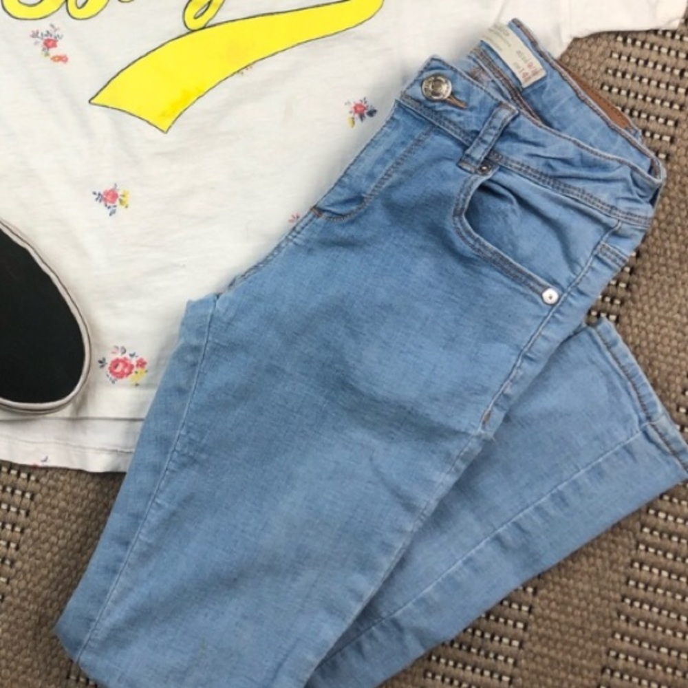 ZARA Girl’s SKINNY JEANS high rise Size 9/10
